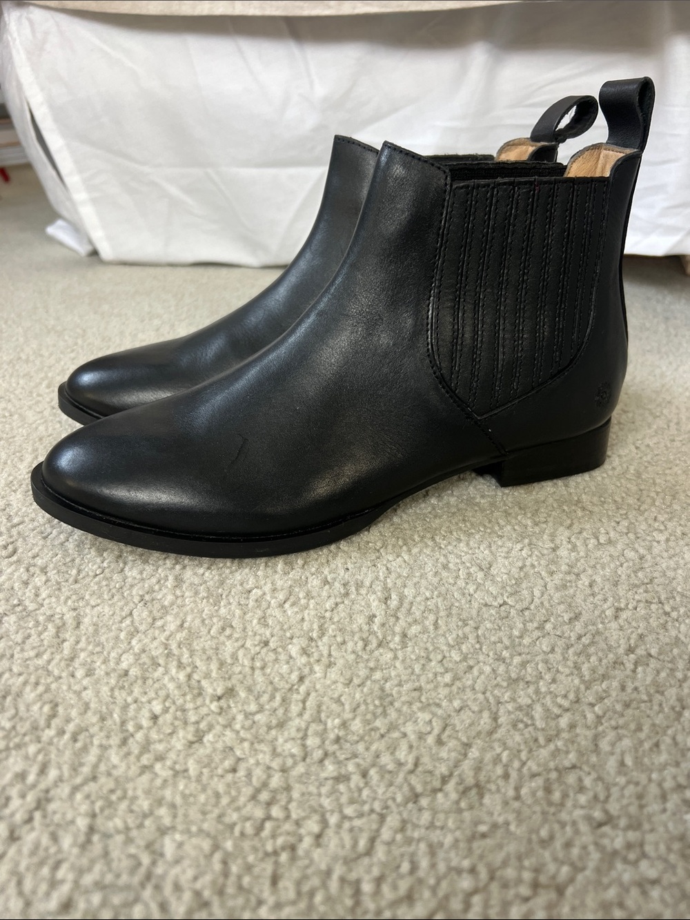 Jack Rogers Black Leather Pippa Ankle Booties